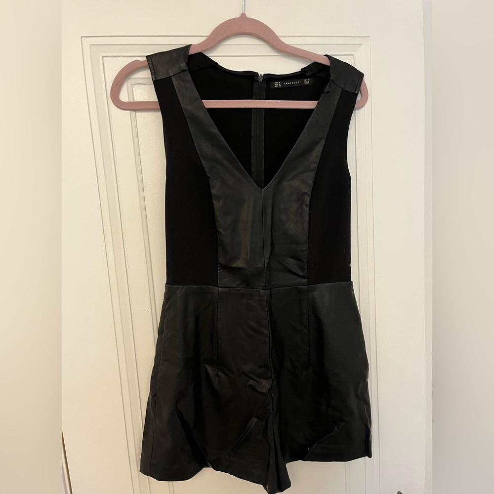 Zara Vegan Leather Romper